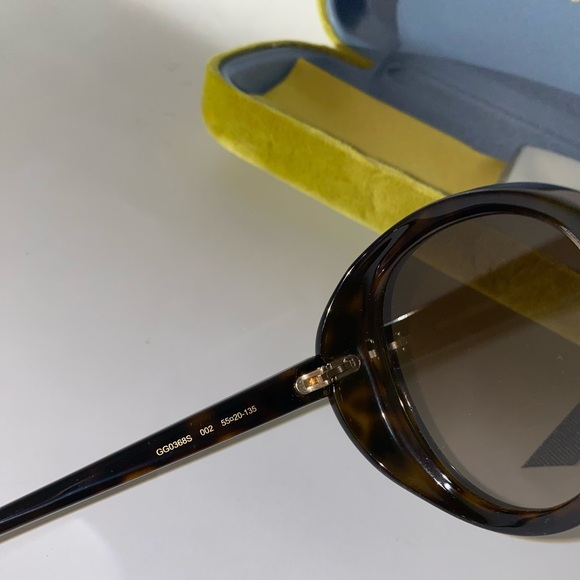 GUCCI Oversized Round Sunglasses Tortoise NEW in Box - Picture 10 of 16